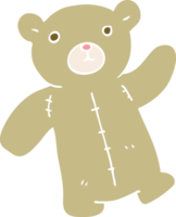 flache farbillustration des teddybären png