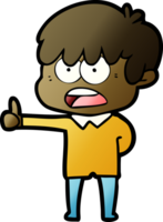 besorgter Cartoon-Junge png