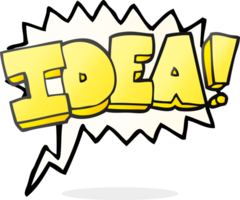 hand drawn speech bubble cartoon idea symbol png