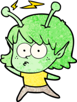 garota alienígena de desenho animado png