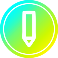 simple pencil circular icon with cool gradient finish png