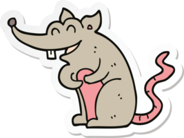 sticker of a cartoon rat png