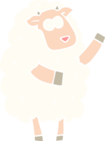 flat color illustration cartoon sheep png