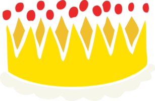 flat color illustration of crown png