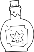 hand drawn black and white cartoon maple syrup png