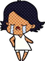 cartoon girl crying png