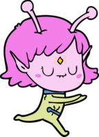 chica alienígena de dibujos animados png