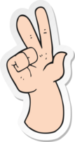 sticker of a cartoon hand counting png