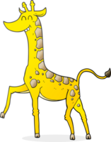 hand drawn cartoon giraffe png