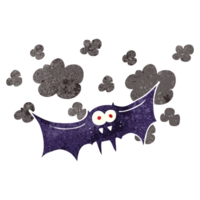 mano retro dibujos animados vampiro murciélago png