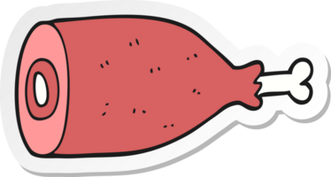 sticker of a cartoon meat png