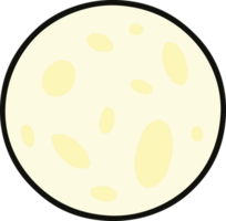hand drawn cartoon doodle of a full moon png