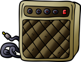 sistema de altavoces retro de doodle de dibujos animados png