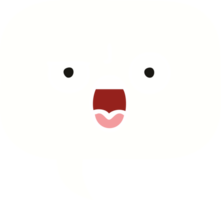 flat color retro cartoon of a speech bubble png