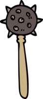 cartoon doodle medieval mace png