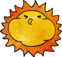 leuchtende sonne des cartoon-doodles png