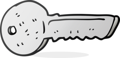 hand drawn cartoon door key png