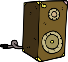cartoon doodle retro speaker png