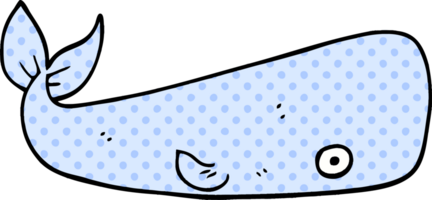 cartoon doodle sea whale png