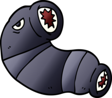 cartoon doodle monster leech png