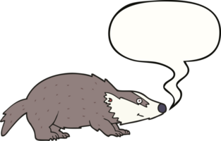 cartoon badger with speech bubble png