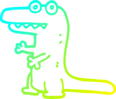 kall lutning linje teckning av en tecknad serie galen alligator png