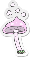 autocollant d'un champignon de dessin animé png