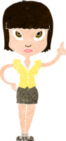 cartoon pretty girl with idea png