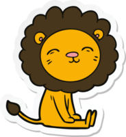 sticker of a cartoon lion png