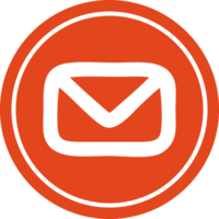 envelope letter circular icon symbol png