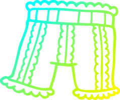 cold gradient line drawing of a cartoon underwear png