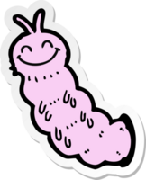 sticker of a cartoon caterpillar png