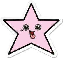 sticker of a cute cartoon star fish png