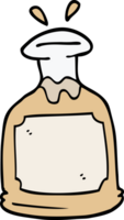 decantador de whisky de doodle de dibujos animados png