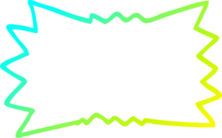 cold gradient line drawing of a cartoon bang png