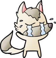 dessin animé loup qui pleure png