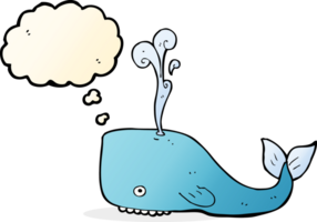 cartoon whale with thought bubble png