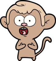 cartoon shocked monkey png