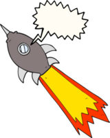 hand drawn speech bubble cartoon spaceship png