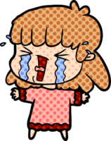 cartoon woman in tears png