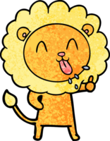 Lycklig tecknad serie lejon png