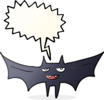 mano disegnato discorso bolla cartone animato Halloween pipistrello png