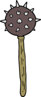 cartoon medieval mace png