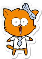 sticker van een cartoonkat png