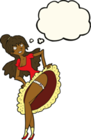 cartoon flamenco dancer with thought bubble png