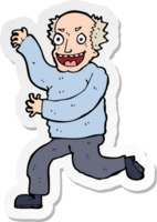 sticker of a cartoon evil old man png