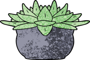 planta suculenta de dibujos animados png