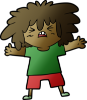 niño enojado de dibujos animados png