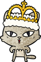 cartoon cat wearing crown png