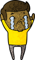 cartoon man crying png